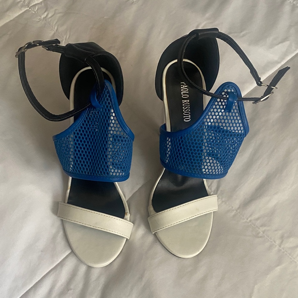 Blue and White Women's Sandals